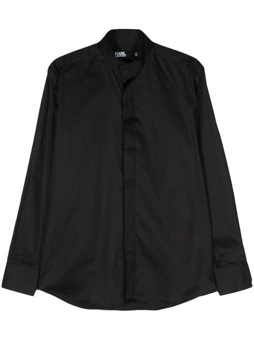 Band-collar shirt - Black