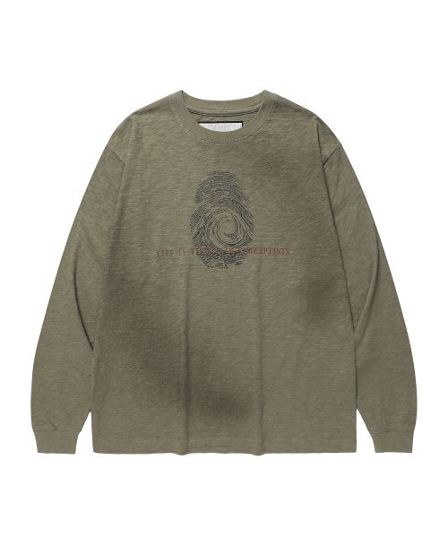 FINGERPRINT SLUB LS TEE OLIVE