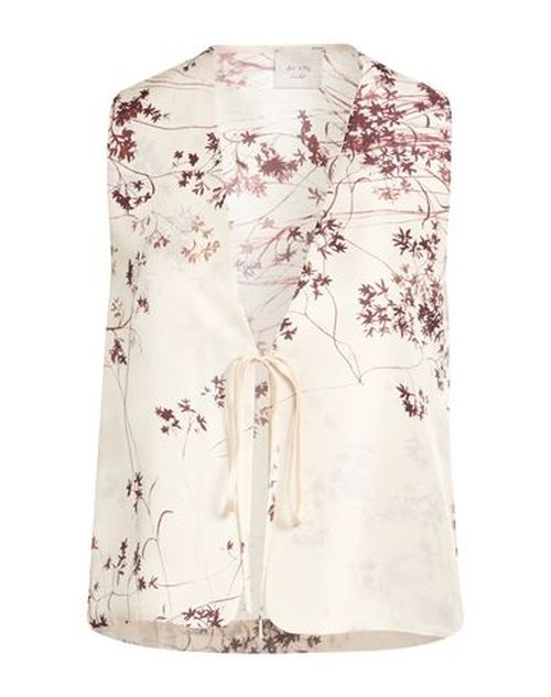 Chocolat Woman Top Cream Size 8 Silk