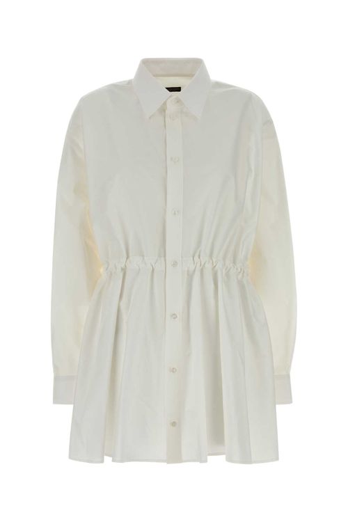 Hourglass Shirt Dress — White