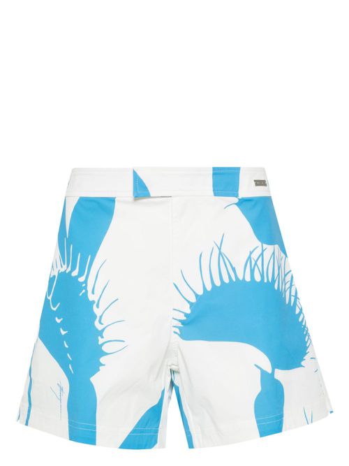 Venus-print swim shorts - White