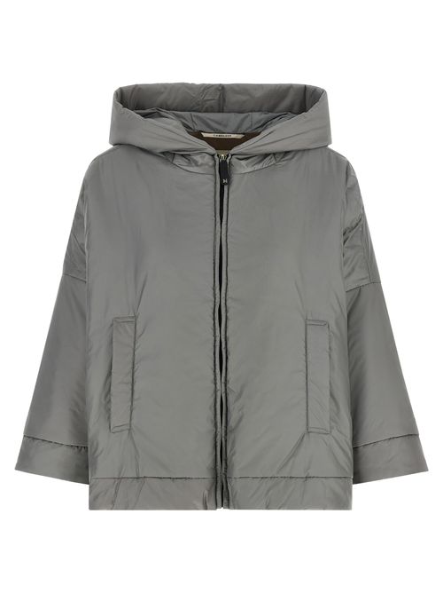 Water-Repellent Padded Jacket — Gray