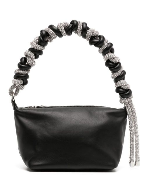 Crystal-embellished shoulder bag - Black
