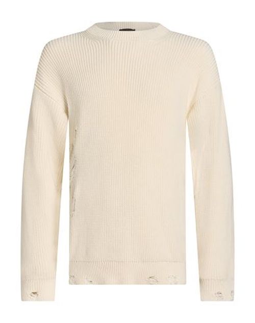 Man Sweater Cream Size L Cotton
