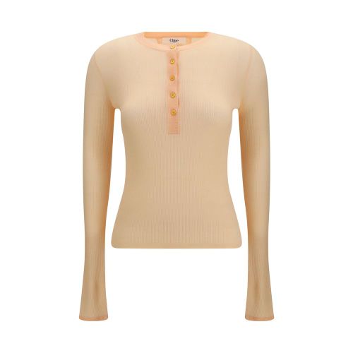 Ribbed Wool Sweater — Beige