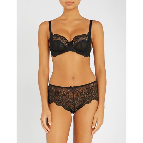 Womens Black Andorra Stretch-lace Full-cup bra