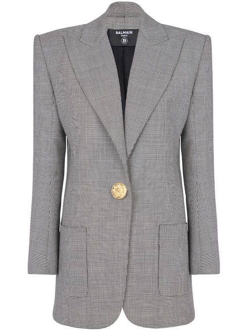 Single-breasted wool blazer - Grey