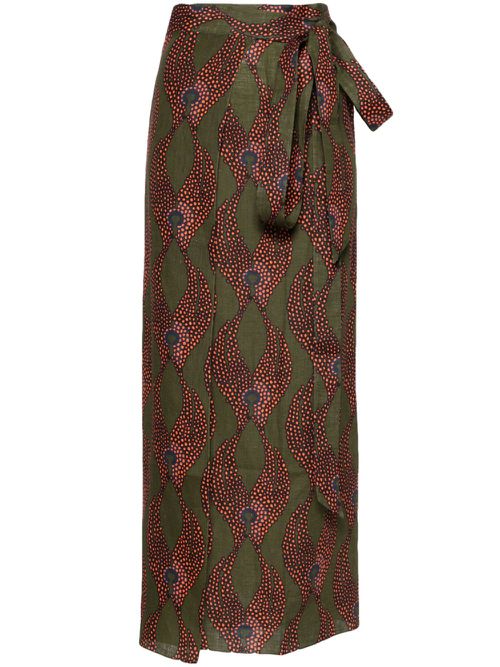 Ravello abstract-print skirt set - Green