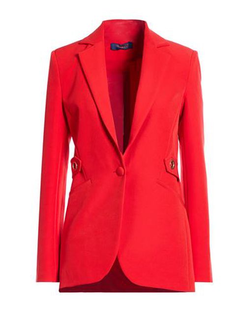 Woman Blazer Red Size 2 Polyester, Elastane