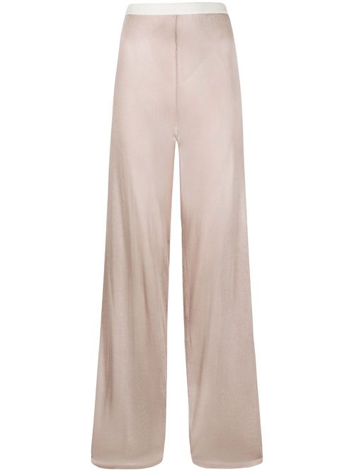 Elasticated knitted trousers - Pink