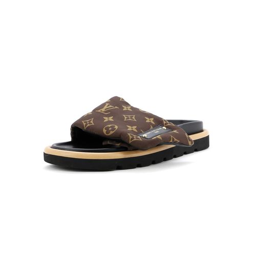Women's Pool Pillow Comfort Mule Sandals Monogram Nylon