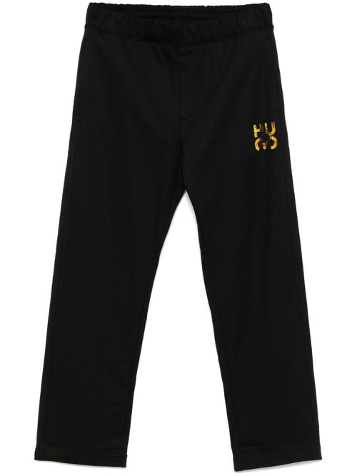Logo-print track pants - Black