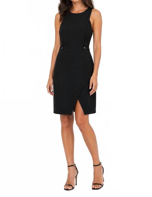 Short Sleeve Cut Out Dress In Black
