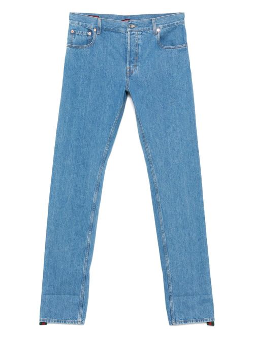 Gucci logo-patch jeans - Blue