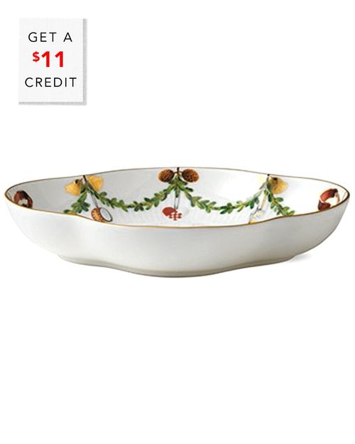 Star Fluted Christmas Accent Dish With $11 Credit