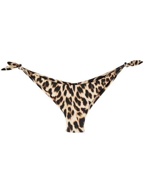 Leopard-print bikini bottom - Neutrals