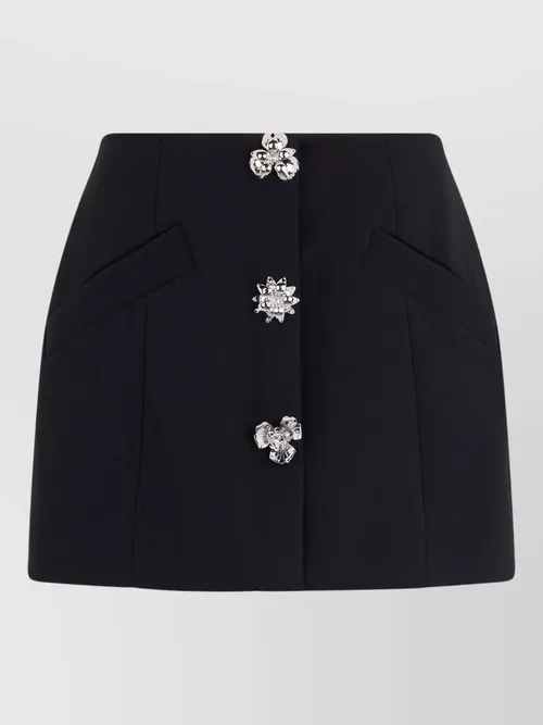 Blumarine - short skirt decorative buttons front pocket