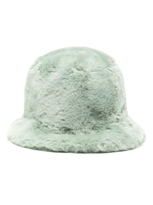 Faux-fur bucket hat - Green