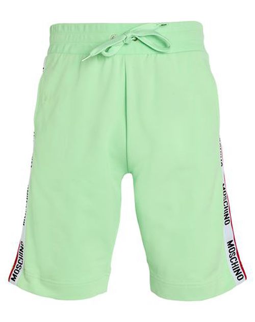 Moschino Underwear Man Shorts & Bermuda Shorts Light green Size M Cotton, Elastane