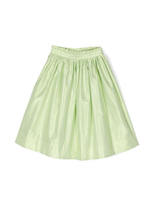 Gingham shimmery skirt - Green