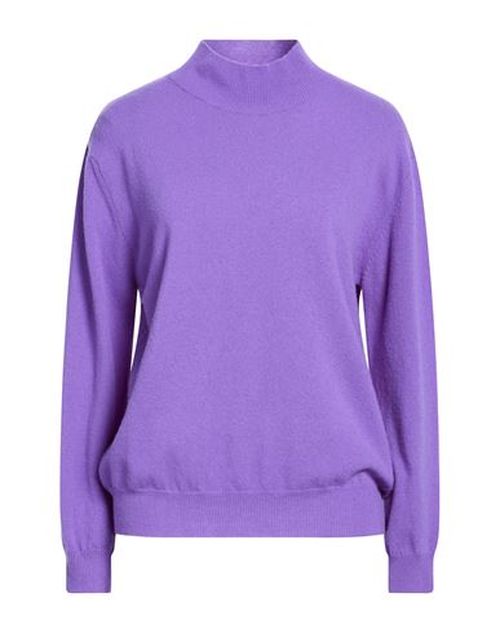 Woman Turtleneck Mauve Size L Wool, Cashmere