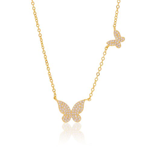 Monarch Butterfly Necklace, Gold