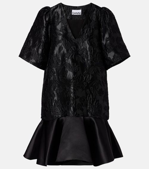 Satin cloqué minidress