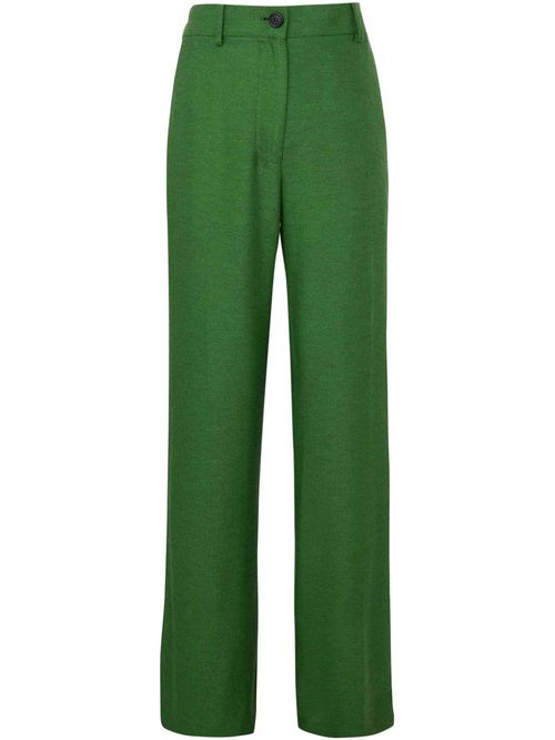 Mid-rise tailored trousers - Green
