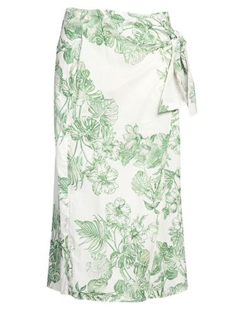Woman Midi skirt Green Size 2 Cotton