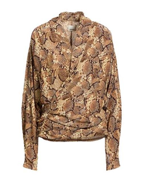 Woman Shirt Camel Size 6 Silk, Viscose