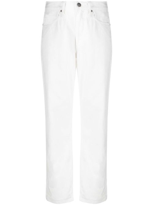 Logo-patch boyfriend jeans - White