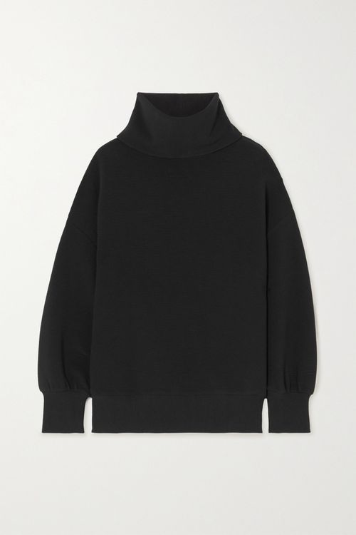 Milton Oversized Ribbed Cotton-blend Jersey Turtleneck Sweatshirt