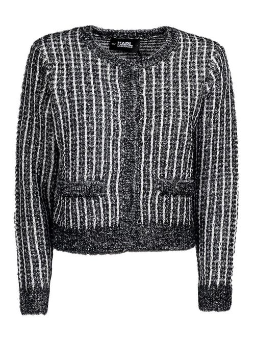 Bouclé knit cardigan