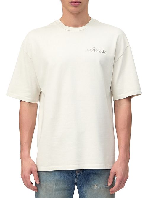 Men's Logo Stud Oversized T-Shirt - Ivory