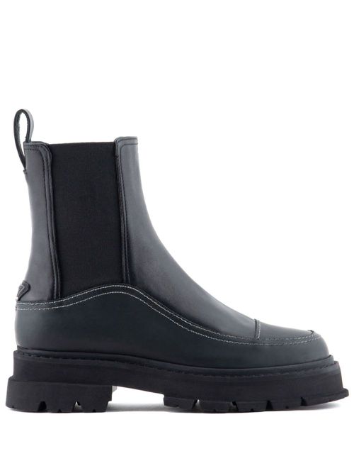 Elasticated-panel ankle boots - Black