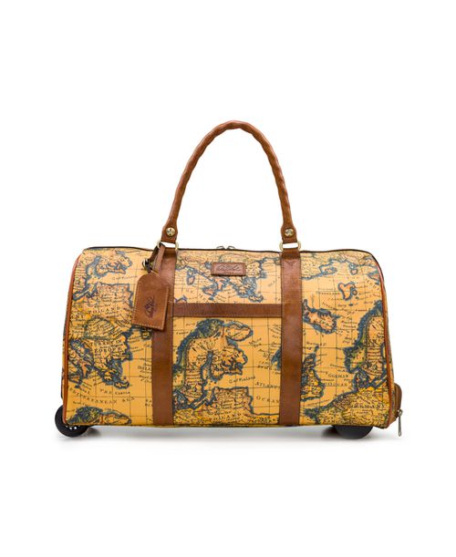 Avola Trolley Duffel Bag - European Map