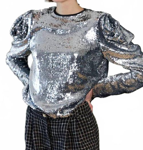 Long Sleeve Sequins Top In Sparkling Star