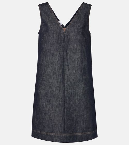 Monili cotton twill minidress