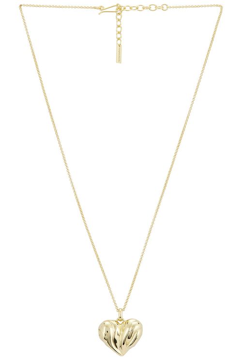 Completedworks Heart Locket Pendant Necklace in Gold Plated - Metallic Gold.  a