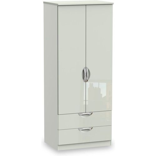 Beckett Gloss 2 Door 2 Drawer Double Wardrobe | Roseland