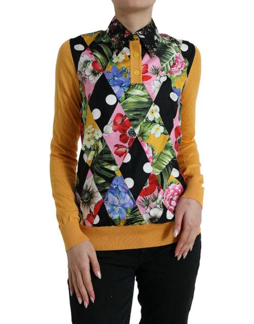 Patchwork Cashmere Silk Shirt — Multicolor