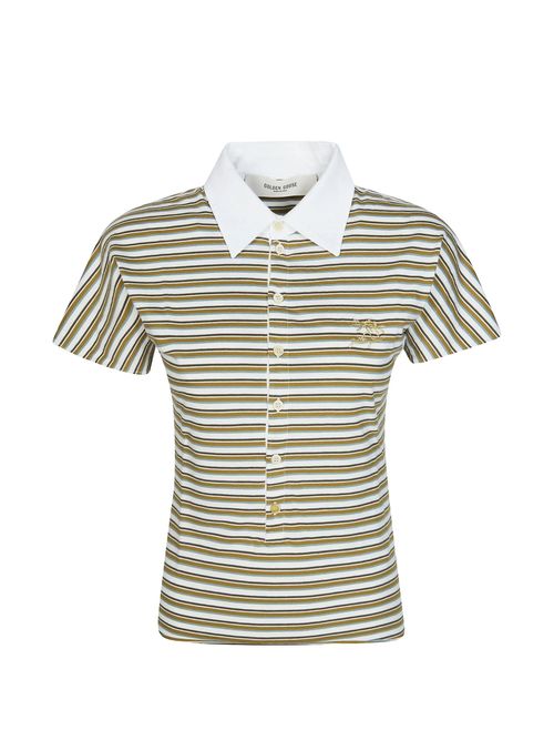 Classic Striped Polo Shirt for Women