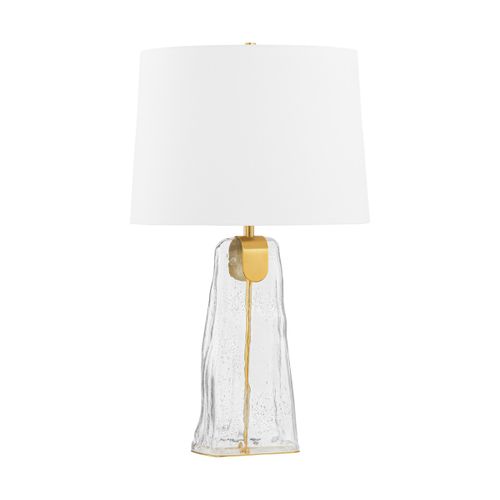 Aged Brass One Light Table Lamp from the Midura Collection