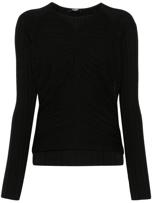 Plissé blouse - Black