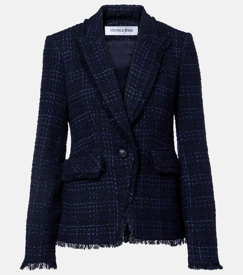 Checked tweed blazer