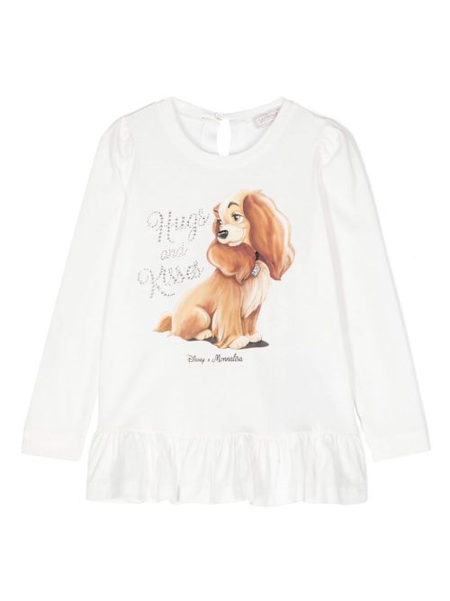 X Disney Lady and the Tramp cotton T-shirt - White