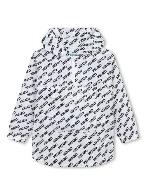 Logo-print ripstop windbreaker - White