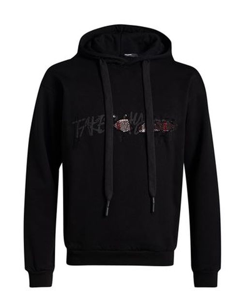 Man Sweatshirt Black Size L Cotton