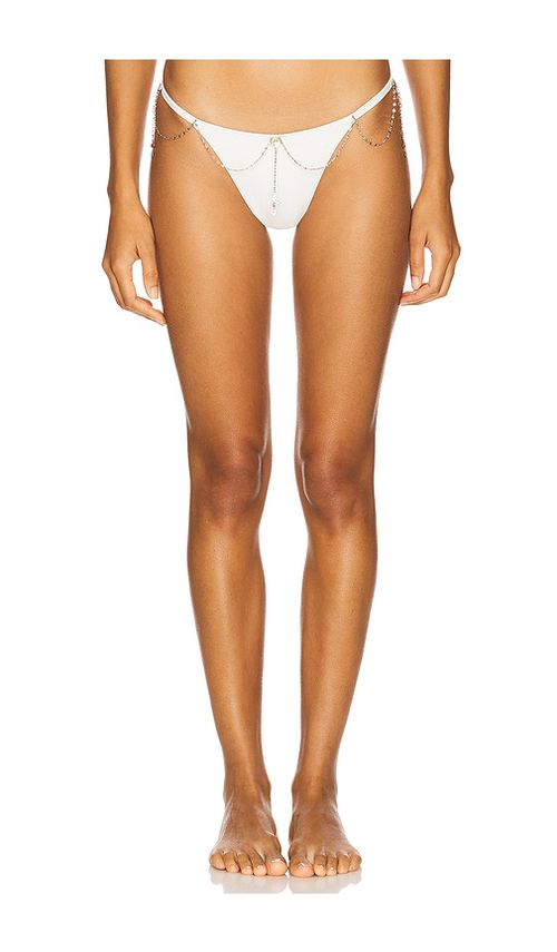 1XBLUE Rosary Bikini Bottom in White. - S also in