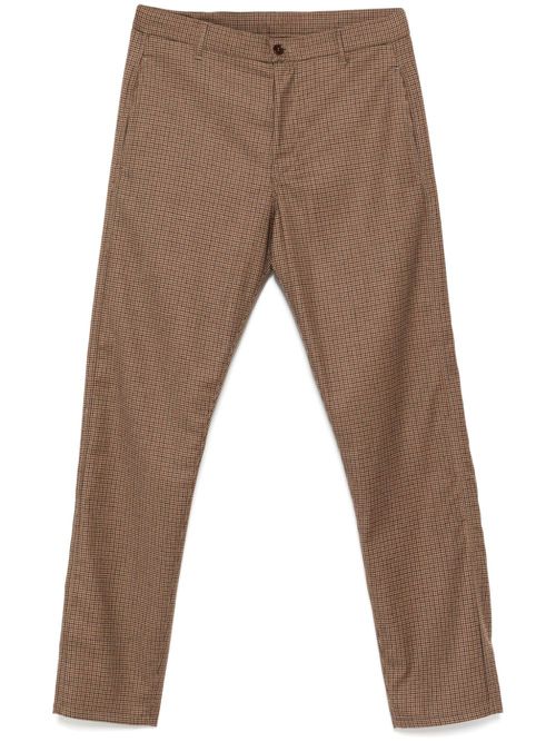 Checked chinos - Brown